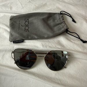 Silver Aviator Sunglasses